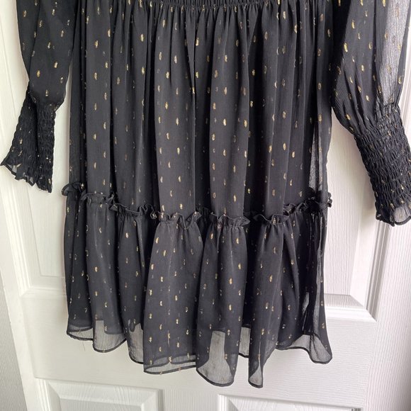 Taylor Womens Chiffon Metallic Fit & Flare Dress - Picture 7 of 12